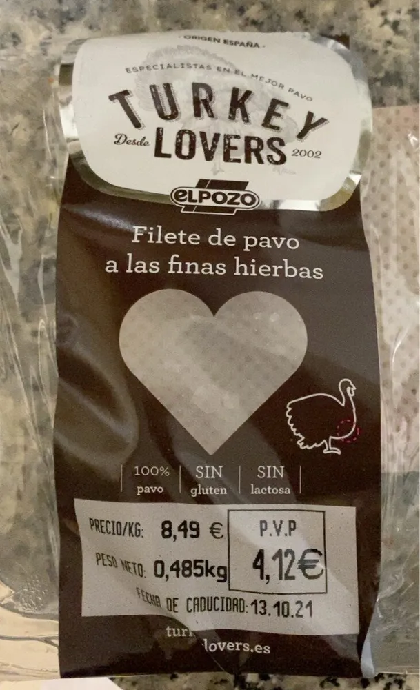 Filete de pavo finas hierbas