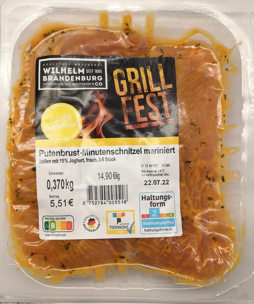Grillfest Putenbrust-Minutenschnitzel