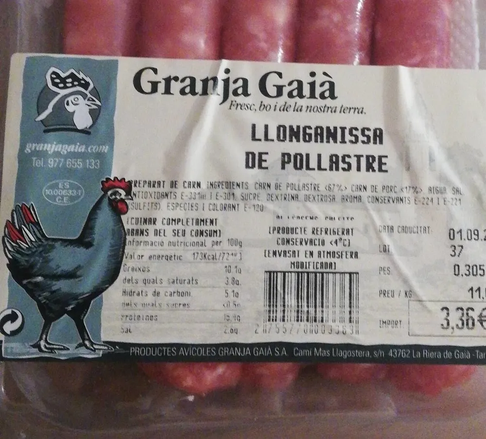 Llonganissa de pollastre
