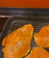 Hähnchenbrustminutenschnitzel mariniert Barbecue