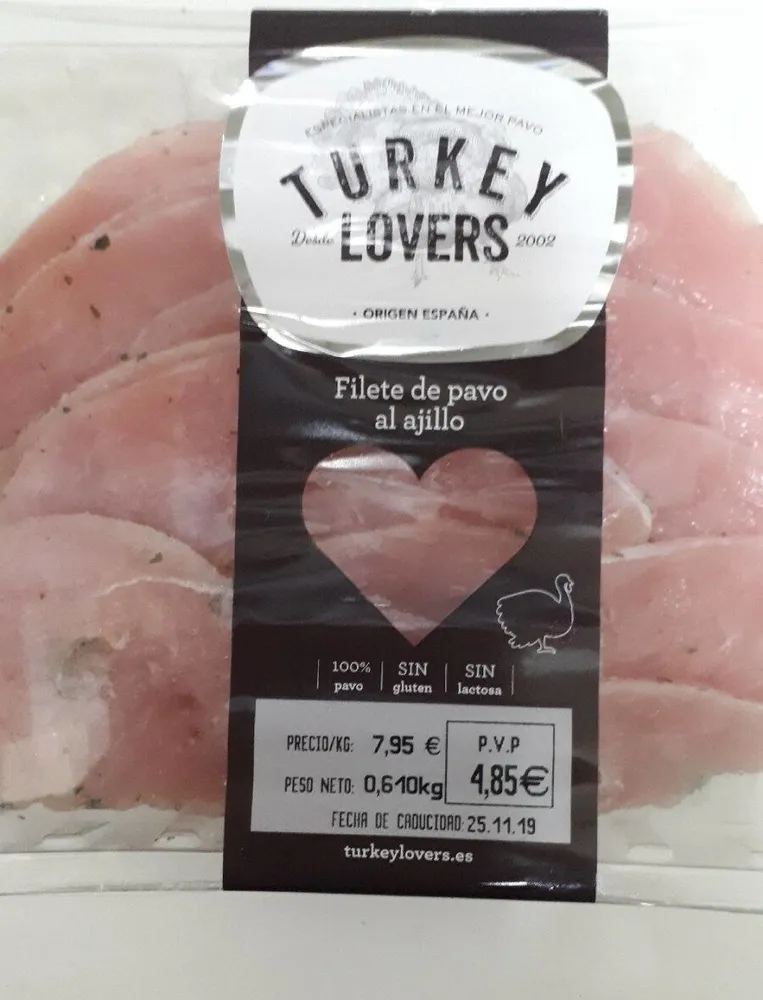 Filete de pavo al ajillo