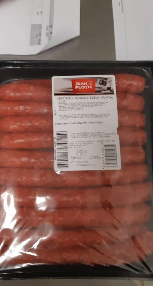 Véritable merguez boeuf mouton ×20