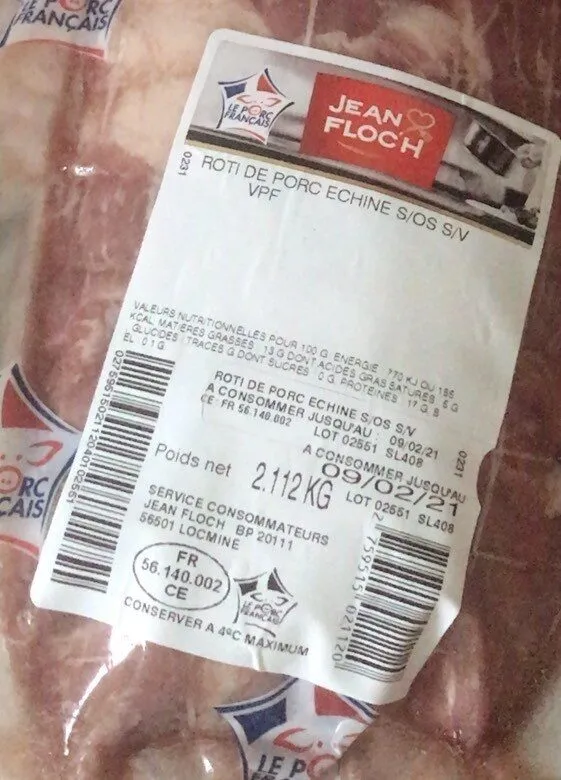 Roti de porc echine