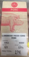Llonganissa fresca sense pebre