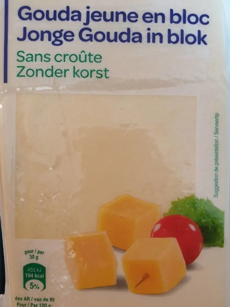 Gouda jeune en bloc