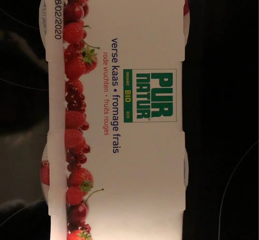 Fromage frais fruits rouges