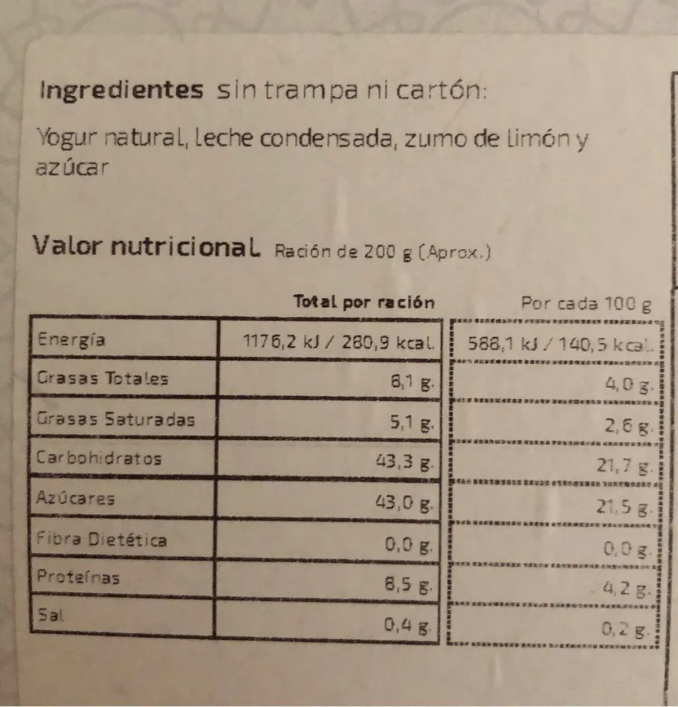 Crema de limon