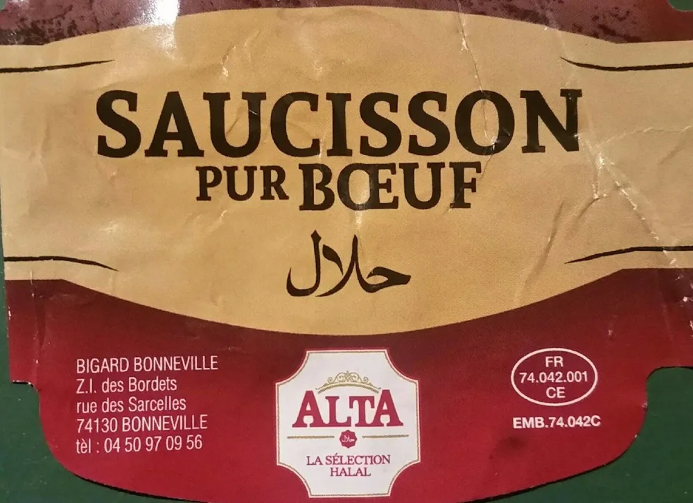 Saucisson pur boeuf noisettes halal