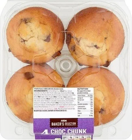 Baker's Selection 4 Choc Chunk Muffins