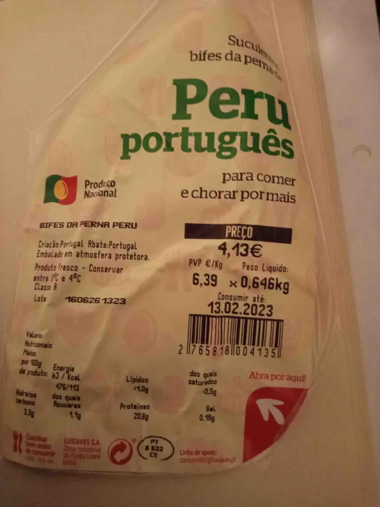 Bifes da Perna Peru