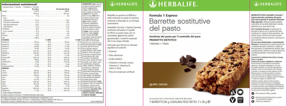 BARRETTA SOSTITUTIVO DEL PASTO GR 56 CIOCCOLATO