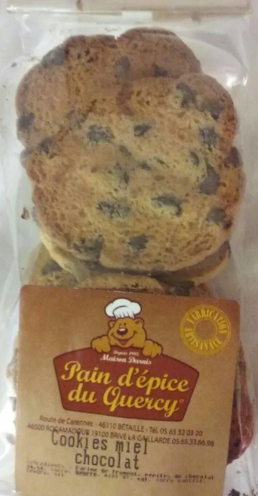 Cookies miel chocolat