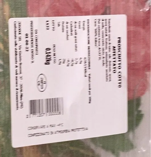 prosciutto cotto affettato