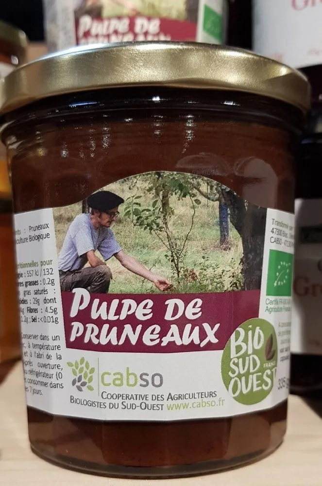 pulpe de pruneaux CABSO bio sud ouest