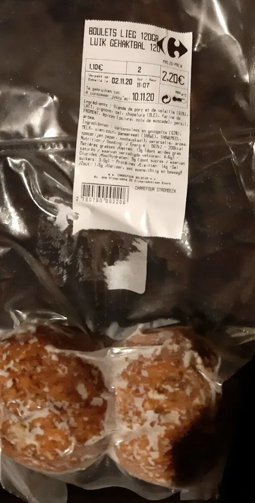Boulets liégeois 120gr