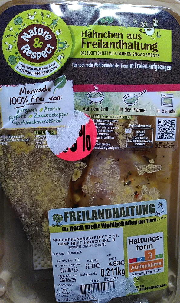 Hähnchenbrustfilet mariniert zarte Kräuter