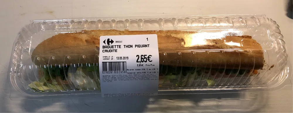 Baguette crudité