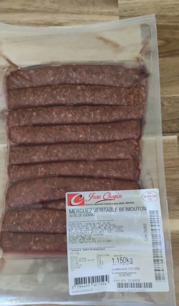 Merguez véritable BF MOUTON