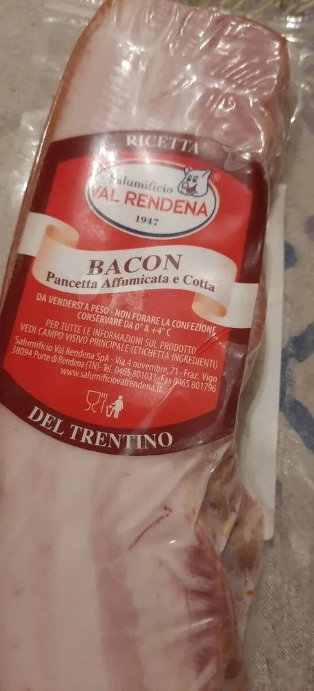 Bacon pancetta affumicata e cotta