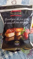 Escalopes de foie gras de canard cru surgelées