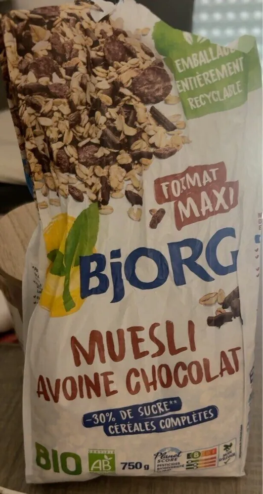Muesli avoine chocolat
