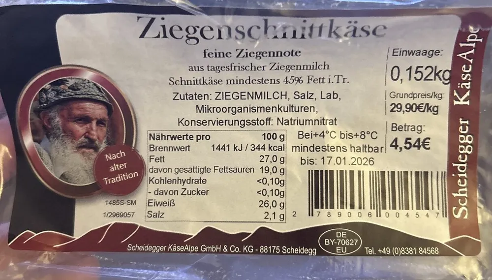 Ziegenschnittkäse