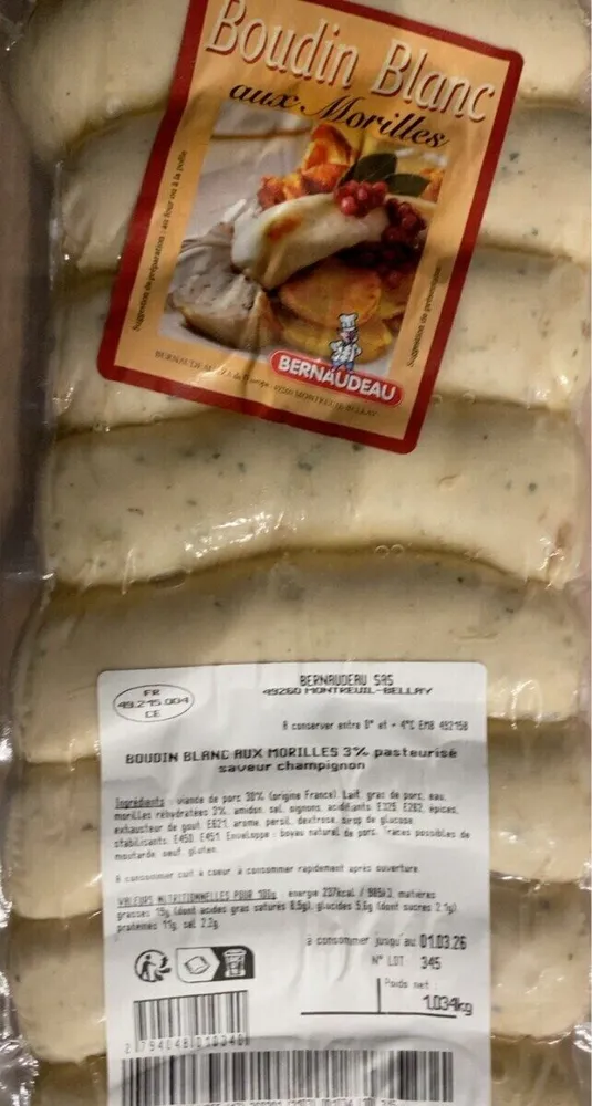 Boudin Blanc aux Morilles