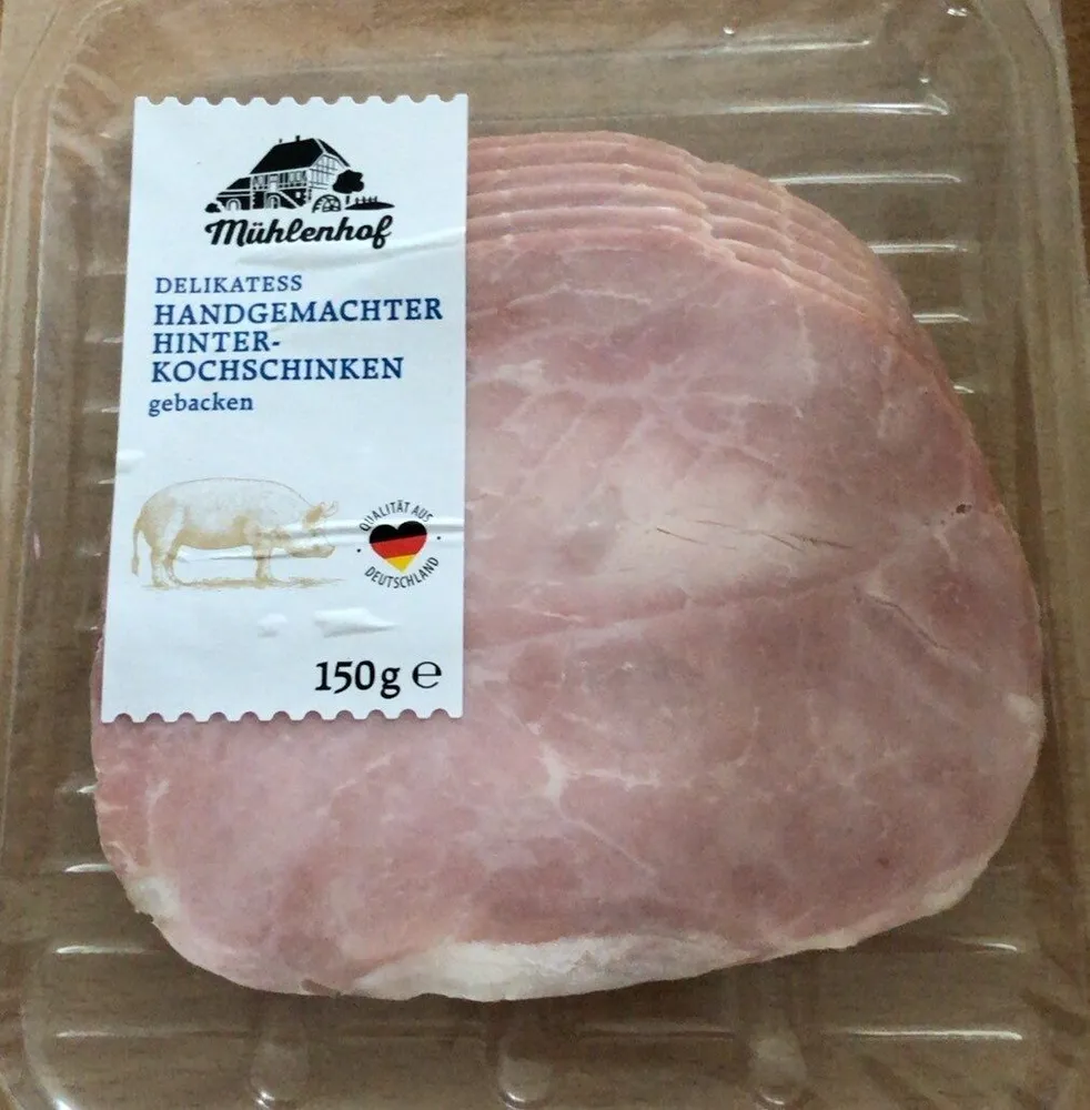 Delikatess Handgemachter Hinter-Kochschinken