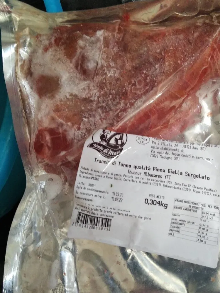 Tonno pinna gialla surgelato