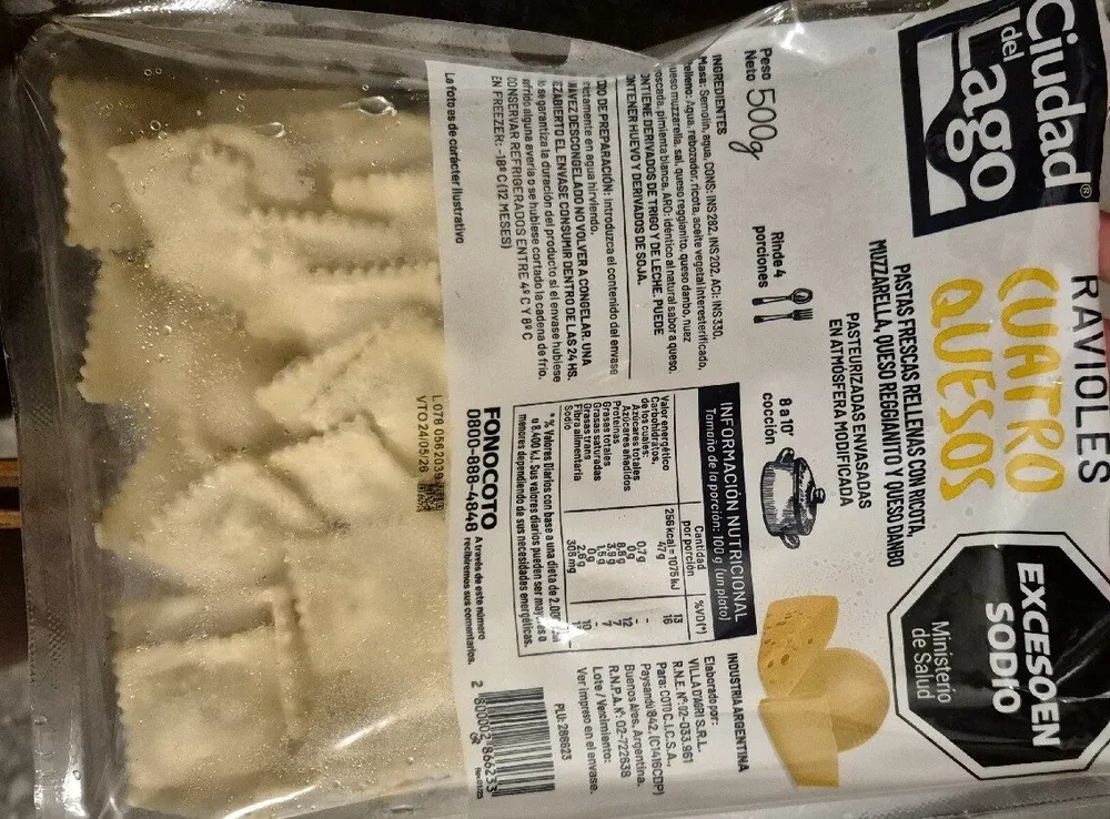 Ravioles Cuatro Quesos
