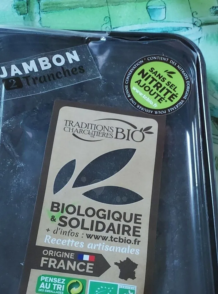 Jambon blanc sans sel nitrité ajouté