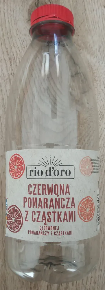 Sok Czerwona Pomarańcza Z Cząstkami