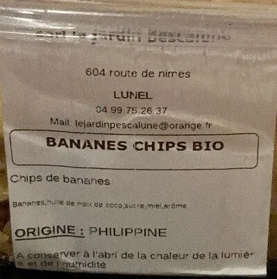 Bananes chips bio