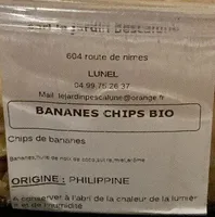 Bananes chips bio