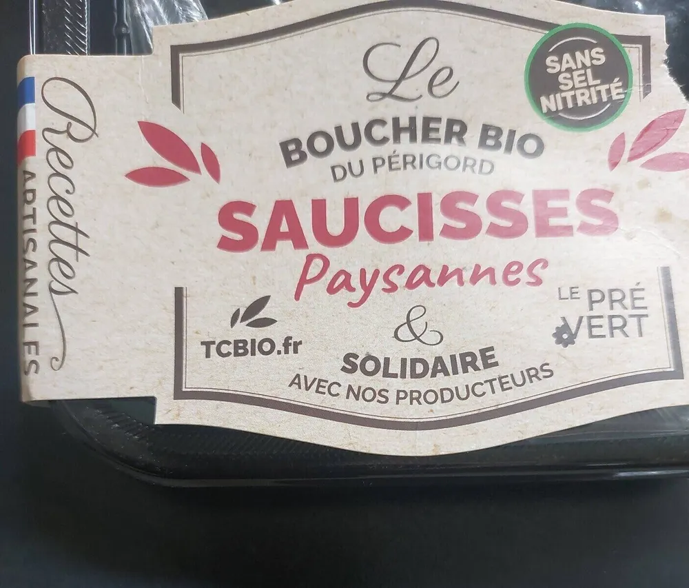 Saucisses paysannes, le boucher bio du perigord