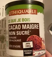 Cacao maigre non sucré