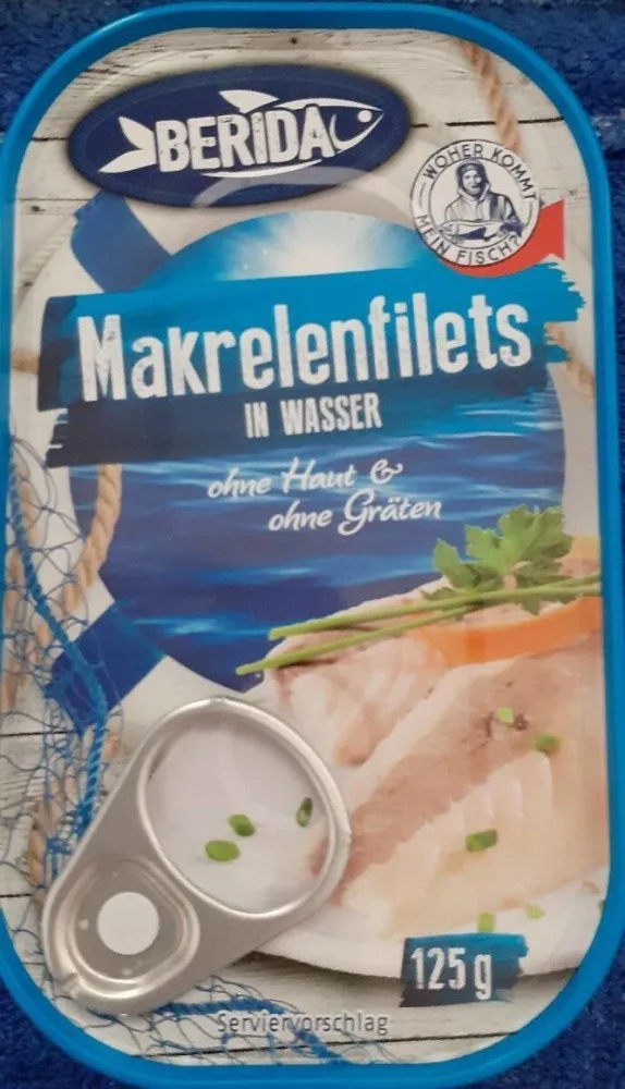 Makrelenfilets in Wasser