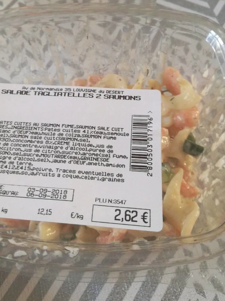 Salade tagliatelles saumon