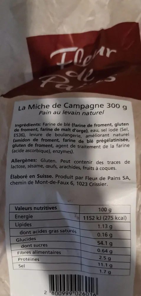 La miche de campagne 300g