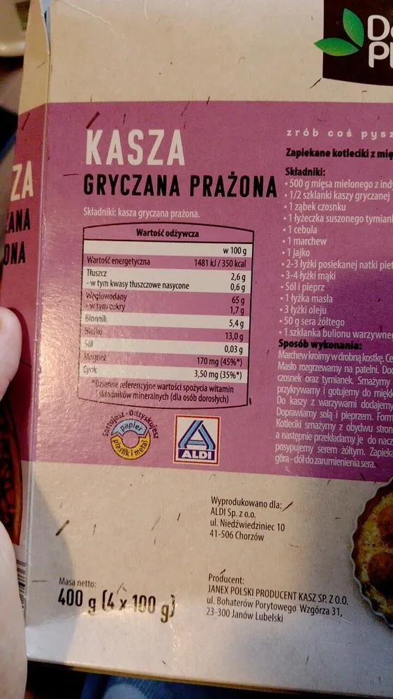 KASZA GRYCZANA PRAŻONA