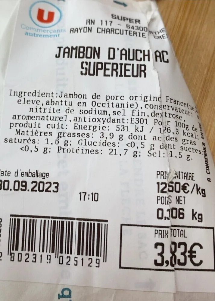 Jambon d’Auch supérieur