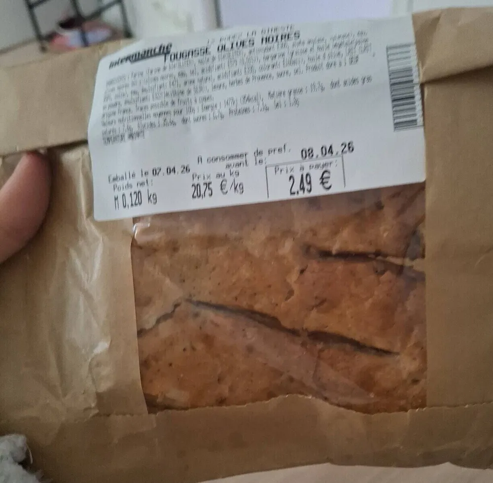 Fougasse olive noires