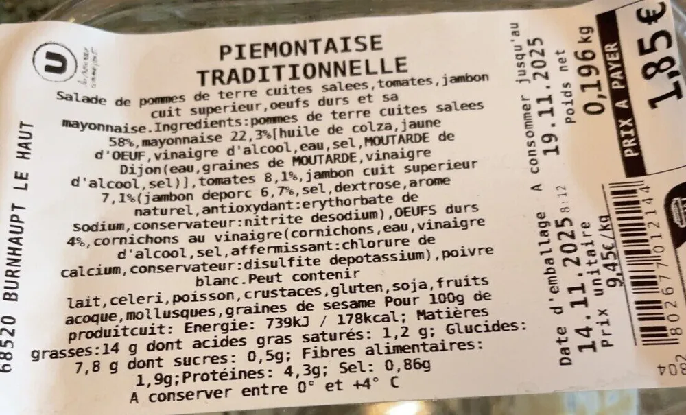 Salade piémontaise