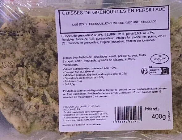 Cuisses de grenouilles en persillade