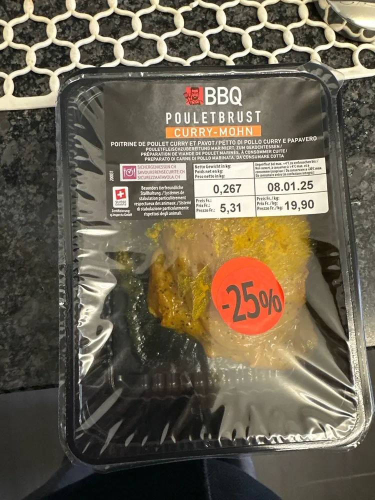 BBQ Pouletbrust Curry-Mohn