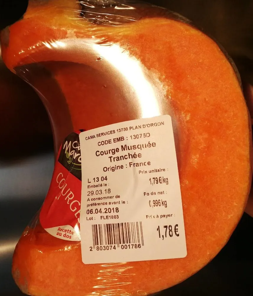 Courge Musquée Tranchée