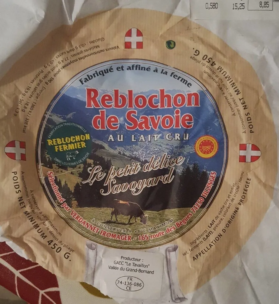 Reblochon de Savoie au lait cru
