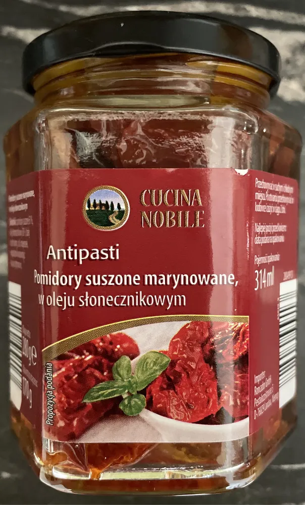 Pomidory suszone marynowane w oleju słonecznikowym