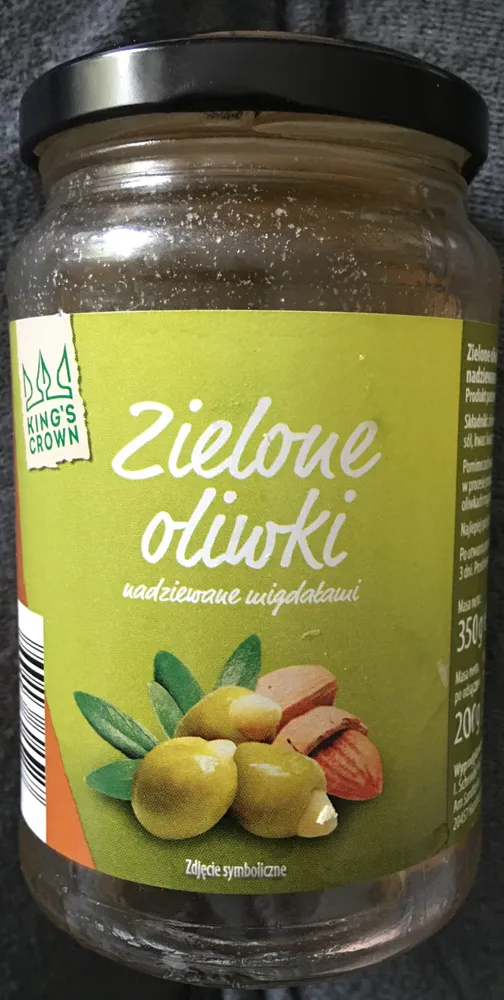 Zielone oliwki nadziewane migdałami