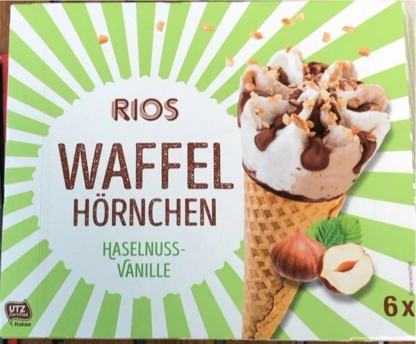 Waffel Hörnchen Haselnuss-Vanille